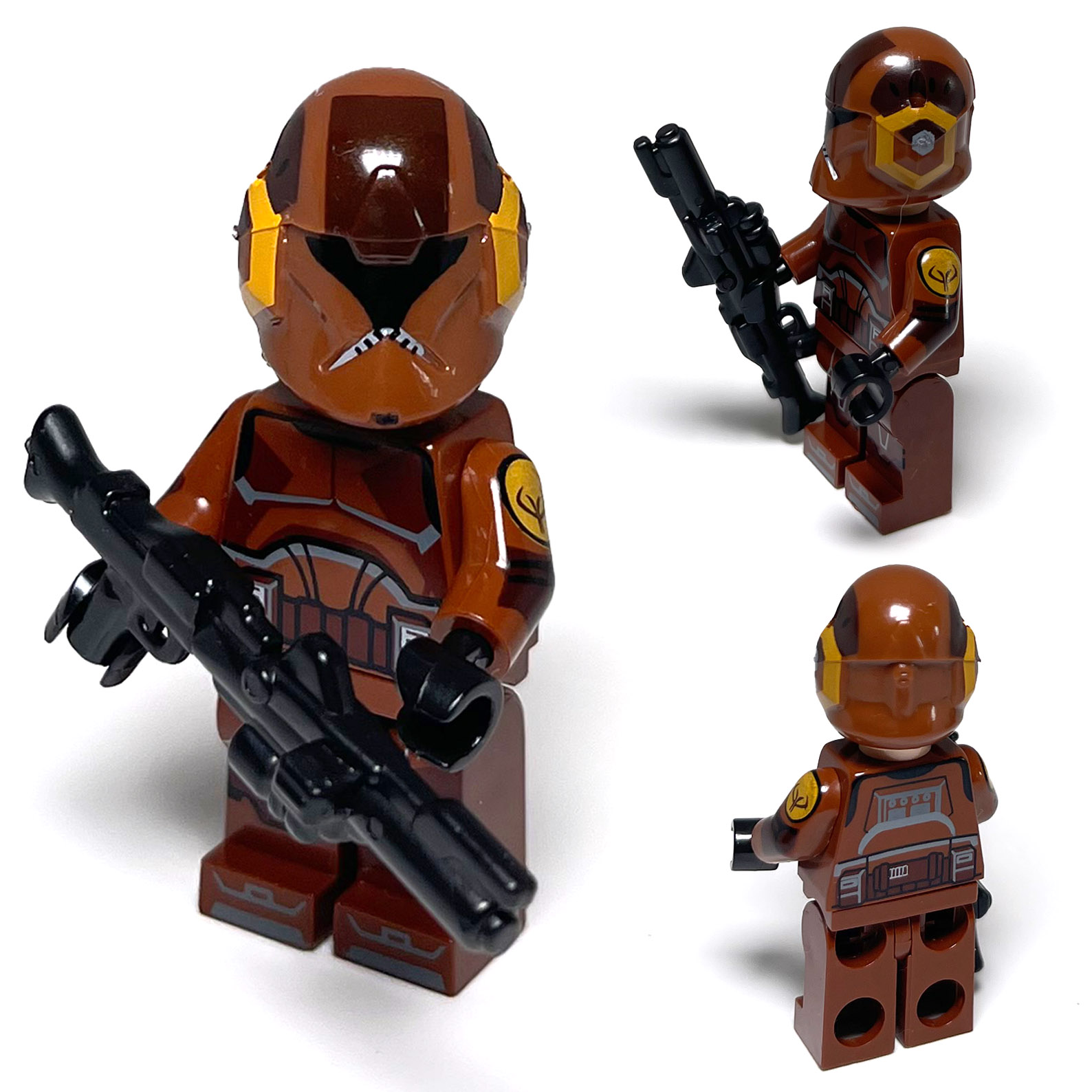 Geonosis Special Operations Clone Trooper Ki Adi Mundi Brown Camo Flamefrower Clone Wars Star Wars Minifigure